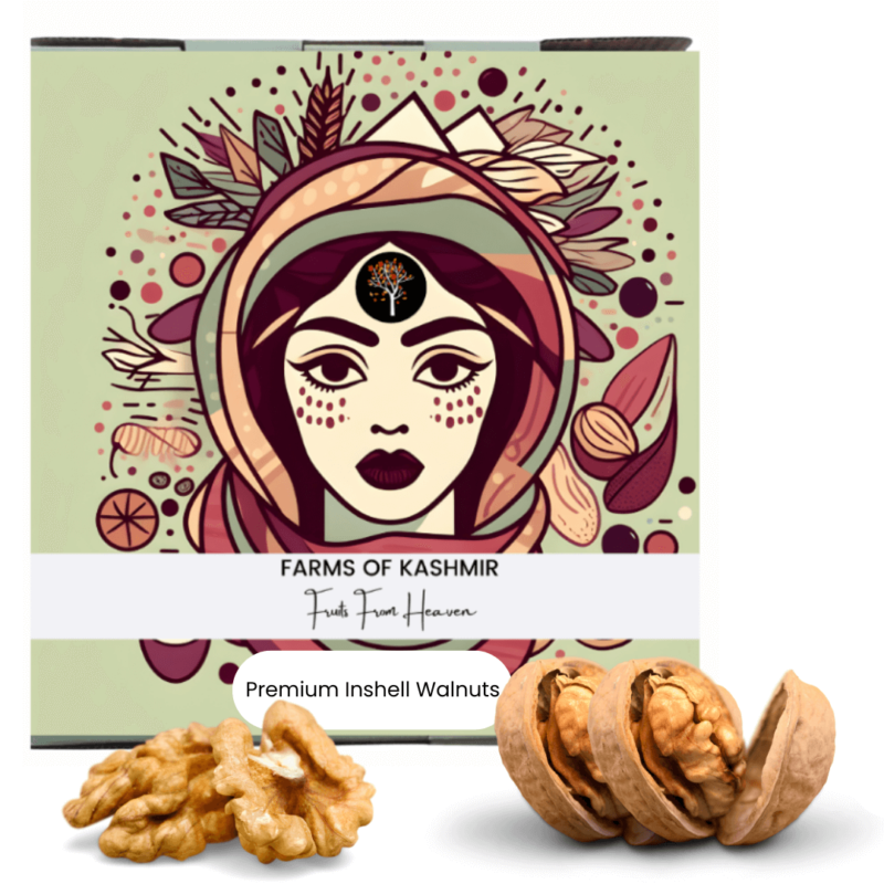 Farm Fresh Premium Inshell Kashmir Walnuts (Akhrot) | Farms of Kashmir (1.25 Kg) | Back Side